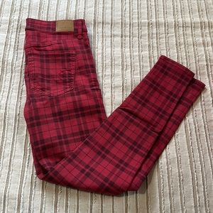 American Eagle plaid skinny jeans, worn twice, size 4